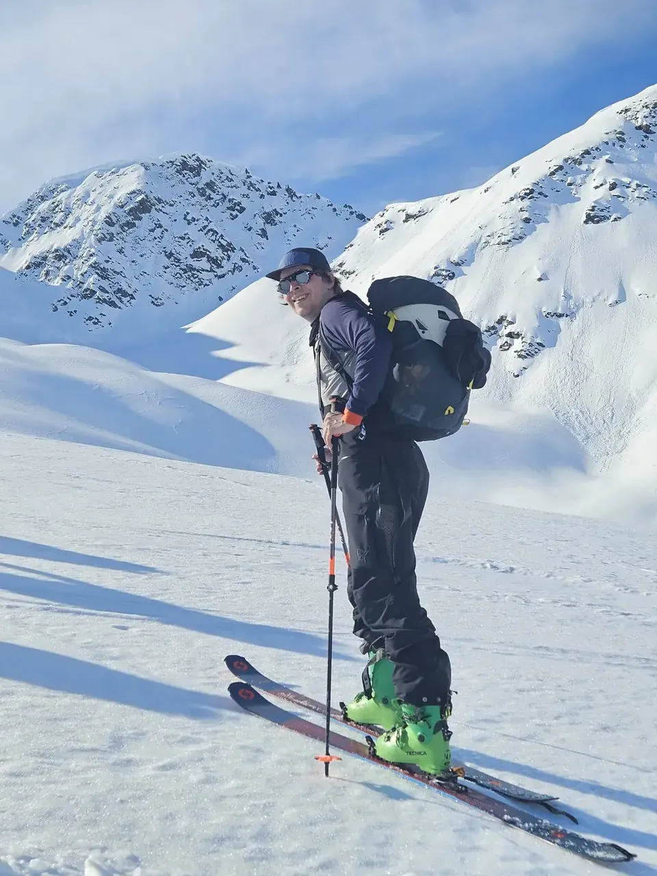 Anssi ski touring in the northern fells
